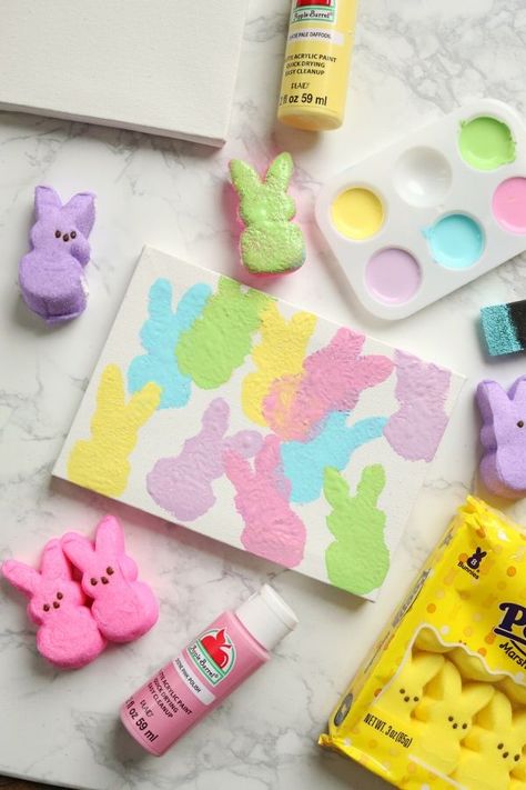 Peeps Crafts, Easter Art Project, Bunny Peeps, Easter Crafts Preschool, Easter Crafts For Toddlers, Peeps Easter, Easter Arts And Crafts, Art Passion, Fun Easter Crafts