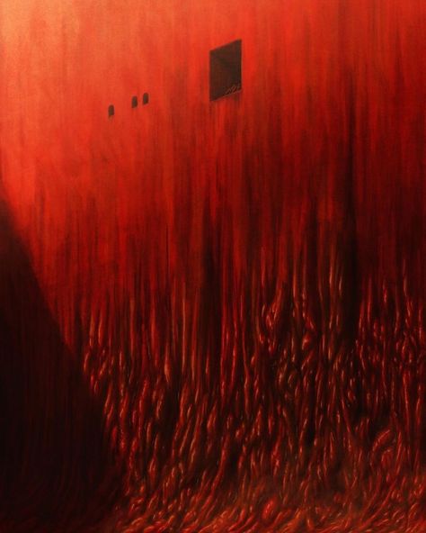 retro and sci-fi art on Instagram: “Painting by Japanese artist Suguru Tanaka aka Guru.…” Zdzisław Beksiński, 다크 판타지, Cosmic Horror, Creepy Art, Scary Art, Arte Fantasy, 판타지 아트, Environment Concept Art, Japanese Artists