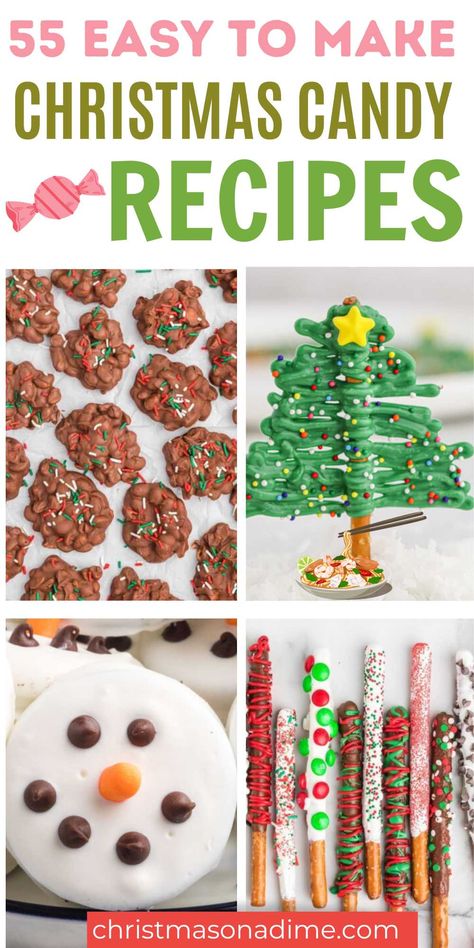 Easy Christmas Treats To Give As Gifts, 100 Best Christmas Candy Recipes, Christmas Candy Making Party, Candy Gift Ideas Christmas Easy Diy, Christmas Candy Easy Recipes, Christmas Candy To Sell, Christmas Candy Kids Can Make, Christmas Candy Ideas Homemade, Easy Candies For Christmas