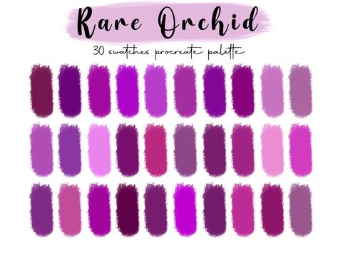 Purple Pastel Pallete, Purple Procreate Color Palette, Light Purple Palette, Purple Pallete Color, Pastel Purple Color Palette, Light Purple Color Palette, Purple Swatches, Purple Pallet, Lilac Color Palette