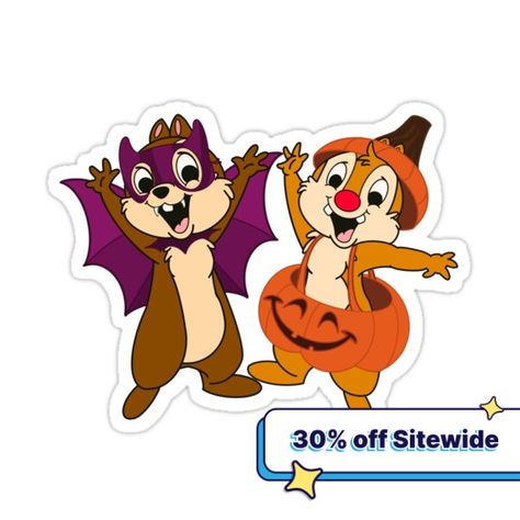 Decorate laptops, Hydro Flasks, cars and more with removable kiss-cut, vinyl decal stickers. Glossy, matte, and transparent options in various sizes. Super durable and water-resistant. Chip and Dale are ready for Halloween with their vampire and pumpkin costumes! Coraline Aesthetic, Chip N Dale, Halloween Sticker, Chip And Dale, Pumpkin Costume, Ready For Halloween, Halloween Stickers, Disney Halloween, Painted Pumpkins