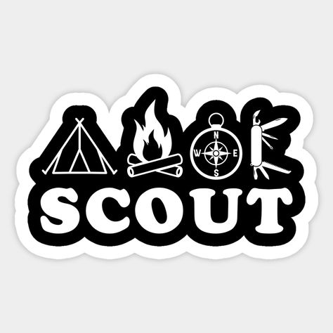 Scout Drawing, Scout Illustration, Scout Aesthetic, Cub Scout Shirt, Scouts Logo, Scout Quotes, Scout Logo, Camping Stickers, Scout Design