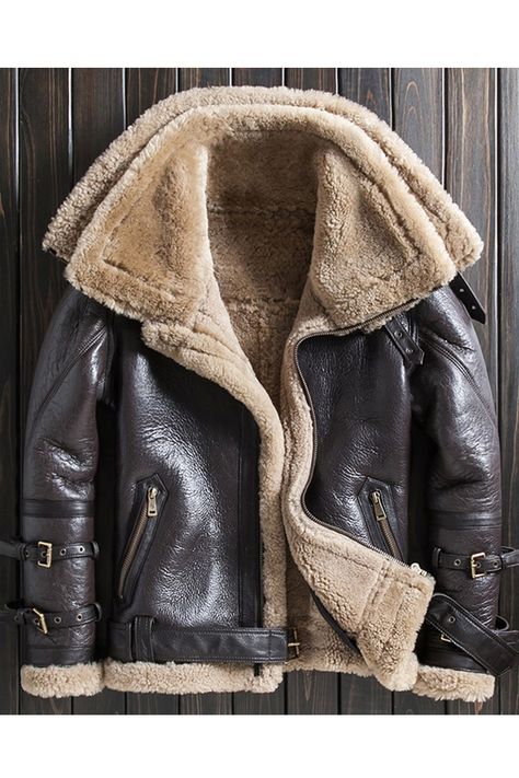 2019 New Mens Short Leather Jacket Fur Jacket Double Collar Mens Winter Coats Fur Coat Men, Short Leather Jacket, Jacket Store, Collar Leather Jacket, Fur Leather Jacket, Double Collar, Sheepskin Jacket, Coat Outfit, Sheepskin Coat