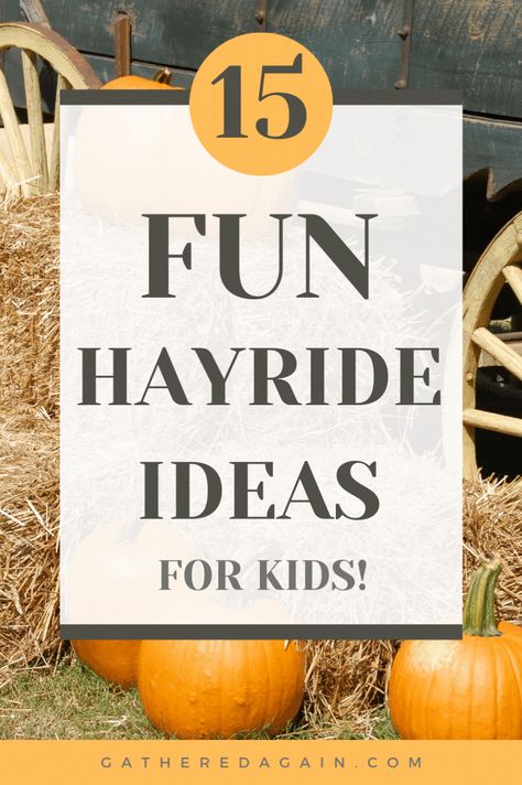 Hayride Ideas Fall Festivals, Thanksgiving Fall Festival Ideas, Fall Fun Day Games, Hay Rides Ideas, Fall Hay Ride Ideas, Halloween Hayride Decorations, Family Fall Party Ideas, Hayrides Ideas, Hay Ride Decorations