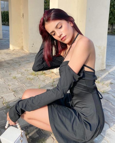 I’m finally reaching my red-haired saddie trying-to-be-baddie phase🍷 . . Paradyes No Bleach Cherry Coke Glossy Hair Tint by @birdsofparadyes . . . . . . . . ( red hair era, baddie era, black dress,fashion blogger,newme,new hair,cherry coke hair) . . . #redhair #redhairdontcare #explorepage✨ #fyp #contentcreator #india #share #instagood #discover #ａｅｓｔｈｅｔｉｃ #baddie #newmeogs #cherrycokehair #birdsofparadyes #newhair #pinterestinspired #pinterestfashion #blackdress #discoverpage #y2k Red Hair Era, Cherry Coke Hair, Baddie Era, Discover Aesthetic, Black Dress Fashion, Aesthetic Baddie, Cherry Coke, Hair Tint, Actress Hairstyles