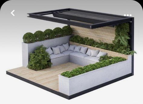 Landscape Furniture, Roof Garden Design, Backyard Fence, Terrace Garden Design, Rooftop Terrace Design, Modern Backyard Landscaping, Rooftop Design, Back Garden Design, Backyard Seating