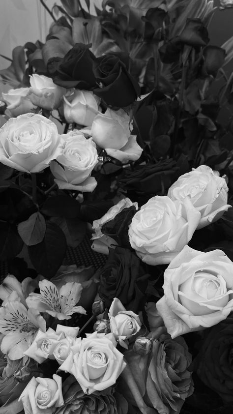 Widget Pics, Phone Widget, Gothic Wallpaper, Wallpaper Doodle, Black And White Flowers, Grey Flowers, Wallpaper Black, Black And White Wallpaper, Black And White Aesthetic