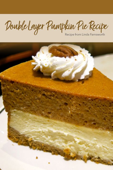 Deserts For Bariatric Patients, Double Layer Pumpkin Pie, Layered Pumpkin Cheesecake, Desserts Cheesecake, Pumpkin Pie Cheesecake, Pumpkin Cheesecake Recipes, Cheap Clean Eating, Yummy Deserts, Bariatric Eating