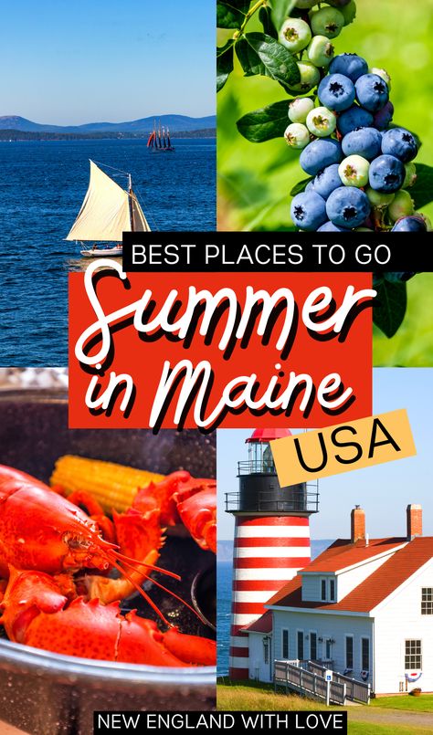 Looking for the best places to spend summer in Maine? Here are 13 spots you'll fall in love with: Maine destinations that will ensure the perfect New England summer. Maine summer vacation | things to do in maine summer | maine vacation places to visit | must visit places in maine Best Places To Visit In Maine Summer, Maine Day Trips, Maine Road Trip Itinerary Summer, Where To Visit In Maine, Visit Maine In Summer, Maine Places To Visit, Maine On A Budget, What To See In Maine, Best Things To Do In Maine