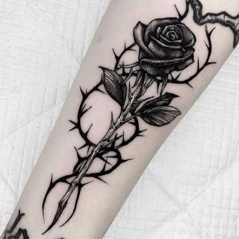 40 Rose with Thorns Tattoos with Meaning | Art and Design Intricate Tattoo Men, Thorn And Rose Tattoo, Roses Hand Tattoo, Rose And Thorns Tattoo, Men Wolf Tattoo, Thorn Rose Tattoo, Rose With Thorns Tattoo, Rose Thorn Tattoo, Rose Tattoo Men