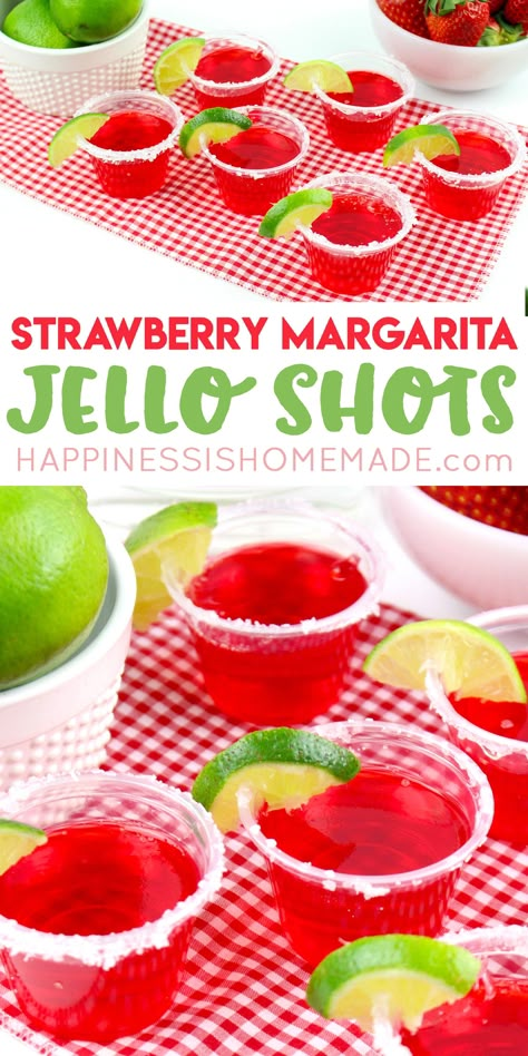 Want to learn how to make jello shots? This delicious strawberry margarita jello shot recipe is perfect for summer pool parties, backyard BBQs, Cinco de Mayo and more! Alcohol Jello Shots, Strawberry Margarita Jello Shots, Margarita Jello Shots, Margarita Jello, Making Jello Shots, Best Jello Shots, Jello Pudding Shots, How To Make Jello, Jelly Shots