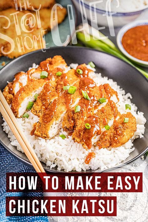 This image contains: Easy chicken katsu over rice with chopsticks Easy Chicken Katsu, Chicken Katsu Sauce, Chicken Katsu Recipes, Katsu Recipes, Chicken Katsu, Chicken Tender Recipes, Air Fryer Recipes Chicken, Fast Dinners, Hawaiian Food