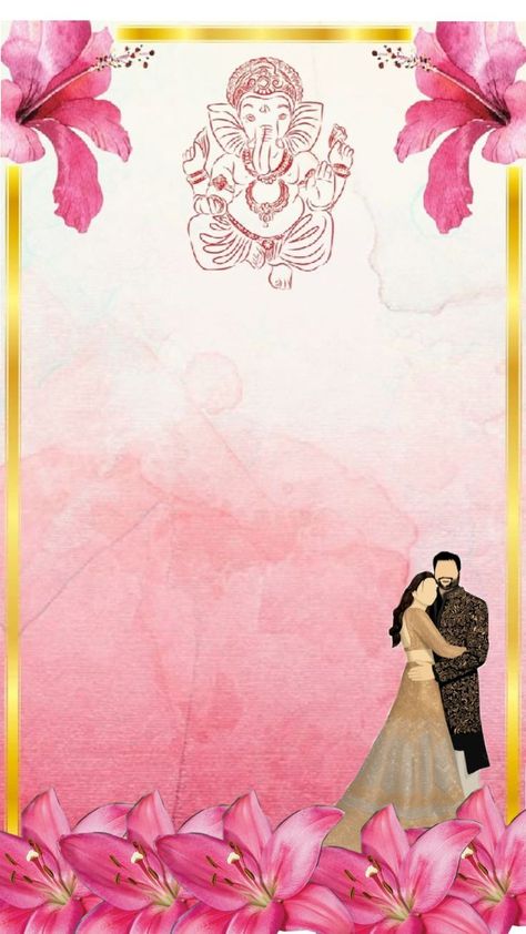 Wedding Background Design Frames, Indian Wedding Invitation Templates Blank, Hindu Wedding Invitation Cards Indian Style, Hindu Wedding Invitation Background, Lagan Lakhan, Wedding Invitation Templates Blank, Indian Wedding Invitation Templates, Engagement Background, South Indian Wedding Invitation