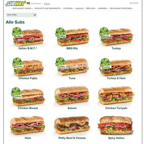 Taken from stashally user @BeYou. Which is your favourite? I like the grilled chicken breast with lots of veggies! Vegetarian Subway Sandwiches, Homemade Subway Sandwich Ideas, Subway Subs Ideas, Subway Sandwich Ideas Copycat Recipes, Subway Menu Sandwiches, Homemade Subway Sandwich, Subway Sandwich Order Ideas, Subway Order Ideas, Best Subway Sandwich Ideas