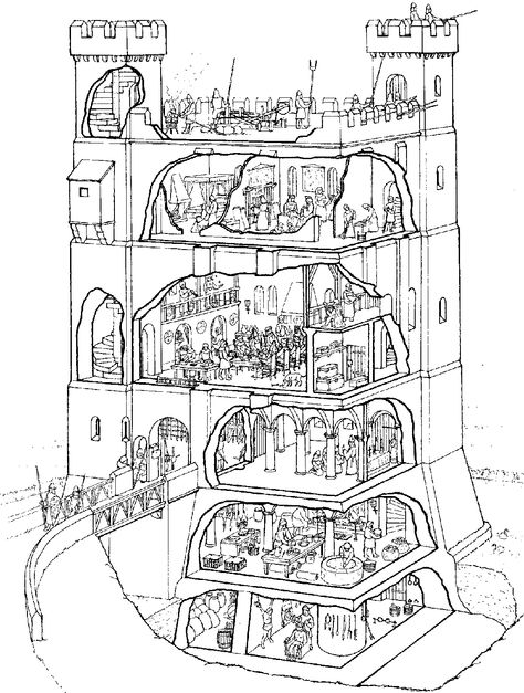 Keep Medieval Keep Layout, Castle Keep Layout, Medieval Keep, Medieval Castle Layout, Castle Keep, Castle Layout, Castle Floor Plan, Castle Plans, Key Stage 3