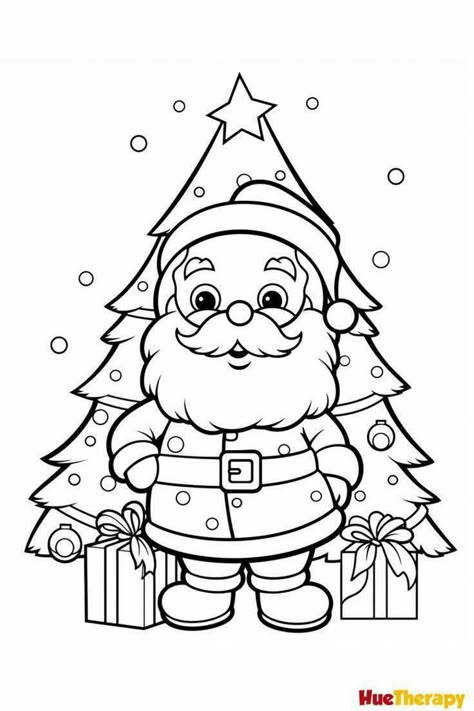 Christmas Coloring Printables Free, December Crafts For Kids, Christmas Coloring Printables, Santa Coloring, Santa Claus Crafts, Monster Truck Coloring Pages, Santa Coloring Pages, Free Christmas Coloring Pages, Coloring Pages Easy