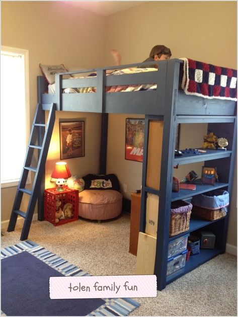 Bilik Tidur Perempuan, Double Loft Beds, Modern Kids Beds, Bilik Perempuan, Reka Bentuk Bilik Tidur, White Loft Bed, Loft Bed Plans, Hiasan Bilik Tidur, Diy Loft Bed