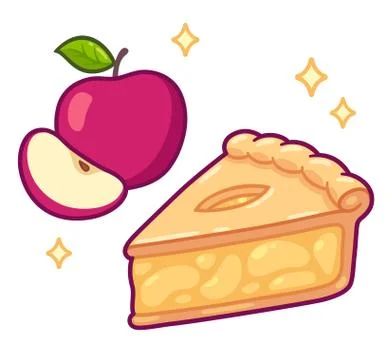 Apple Pie Drawing, Pie Drawing, Cartoon Apple, Drawing Apple, Pies Art, Pie Slice, Drawing Simple, Drawing Cartoon, Videos Design