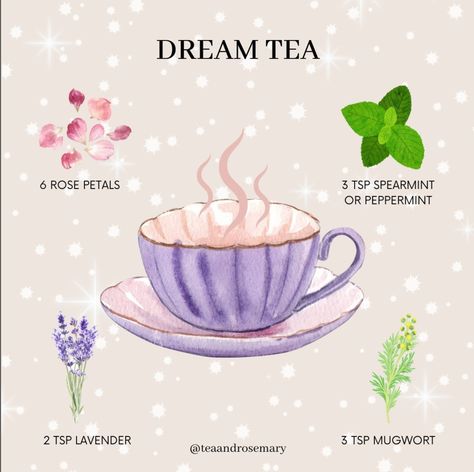 Magic Tea Recipes, Witchy Teas, Psychic Tea, Everyday Witchcraft, Healing Tea Recipes, Witchy Tea, Healthy Teas Recipes, Witch Tea, Tea Magic