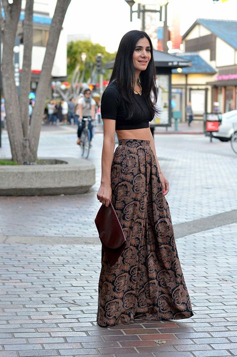 vintage palazzo pants Look Boho Chic, Mode Hippie, Estilo Hippie, Mode Boho, Bohol, Outfit Trends, Summer Maxi, Modieuze Outfits, A Skirt