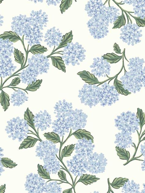 Blue Hydrangea Wallpaper, Blue White Wallpaper, Hydrangea Wallpaper, Wallpaper Studio, Unexpected Beauty, Coastal Preppy, Blue And White Wallpaper, Hydrangea Blue, Coastal Wallpaper