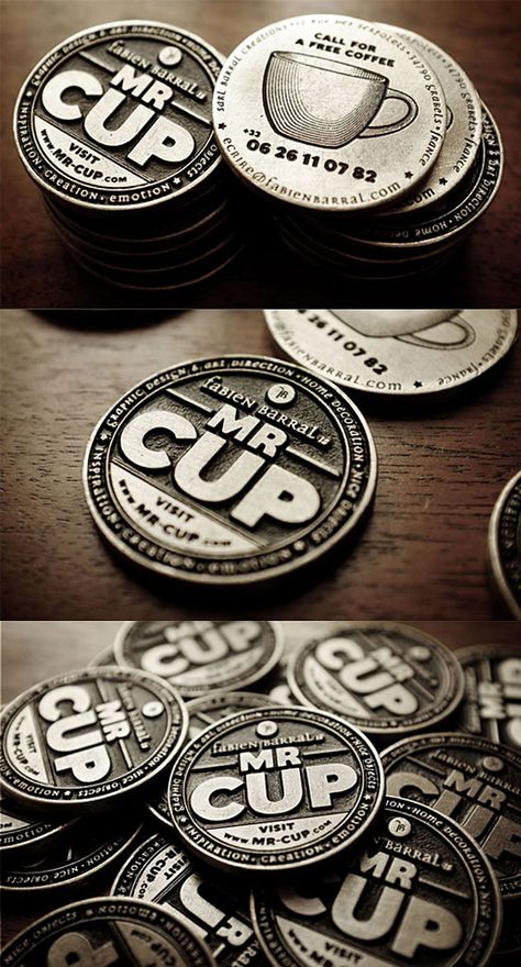 Metal Badge Design, Laser Engraved Business Cards, Business Card Ideas, Mr Cup, Examples Of Business Cards, Business Car, Metal Business Cards, Laser Cut Wood Crafts, Laser Engraved Ideas