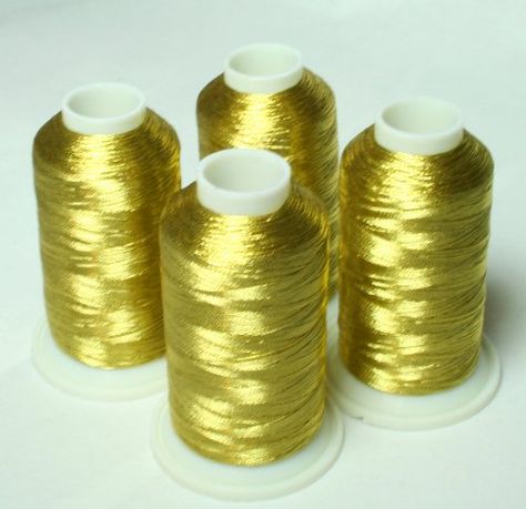 Embroidery Bobbins, Best Embroidery Machine, Machine Embroidery Thread, Sewing Machine Reviews, Coupon Box, Embroidery Threads, Tassel Dress, Gold Embroidery, Gold Work