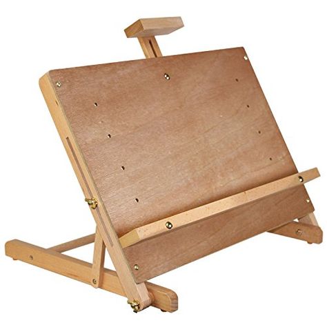 US Art Supply Solid Studio Adjustable Wood Tabletop Artist Easel >>> ** AMAZON BEST BUY **  #ArtsCraftsonSALE Studio Easel, Table Easel, Tabletop Easel, Woodworking Tools For Beginners, Art Supply Organization, Artist Easel, Wood Easel, Drawing Table, Display Easel