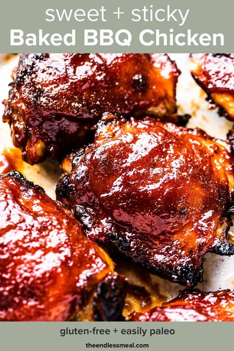 Bbq Chicken Thighs In Oven, Oven Bbq Chicken Thighs, Oven Baked Barbecue Chicken, Bbq Glazed Chicken, Baked Bbq Chicken Recipes, Oven Bbq Chicken, Oven Baked Bbq Chicken, Best Bbq Chicken, Chicken Drums