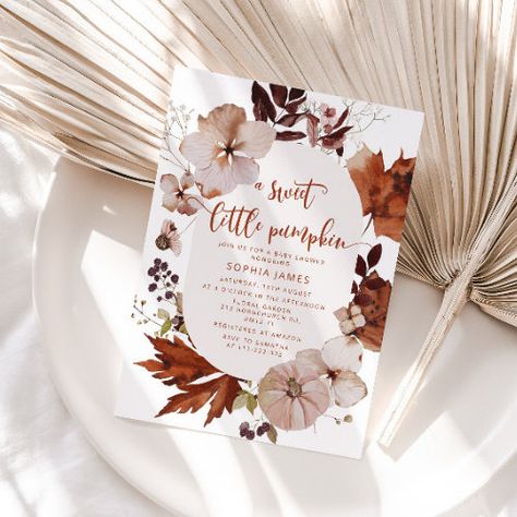 Fall Boho pumpkin baby shower for $2.98 - Pregnancy Announcements Boho Pumpkin, Rustic Baby Shower Invitations, Fall Baby Shower Invites, Boho Baby Shower Invitations, Pumpkin Baby, Rustic Baby Shower, Baby Shower Pumpkin, Boho Baby Shower, Baby Shower Fall