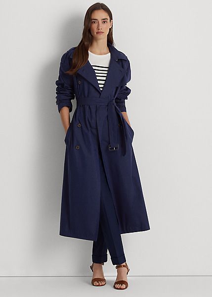 Dark Blue Trench Coat Outfit, Blue Trench Coat Outfit, Navy Blue Coat Outfit, Dark Blue Trench Coat, Stretch Leather Dress, Longline Trench Coat, Navy Trench Coat, Trench Coat Outfit, Blue Trench Coat