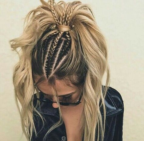 French Braid Ponytail, Braided Hairdo, Penteado Cabelo Curto, Festival Hair, Long Blonde, High Ponytails, Braids For Long Hair, Box Braids Hairstyles, Burning Man