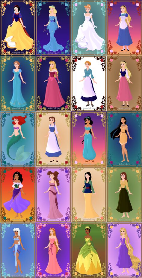 Disney's Heroines by GingerLass0731.deviantart.com on @deviantART Desiny Princesses, All Disney Princess Images, Prinssece Disney, Disney Pictures Characters, Disney Princesses Costumes, Disney Princess Costume Ideas, Disney Kızları, Princes Disney, Classic Tv Shows