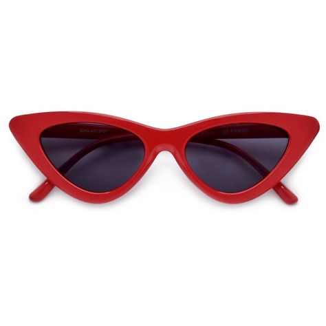 Slim Streamlined Cat Eye Silhouette Sunnies (93 MXN) ❤ liked on Polyvore featuring accessories, eyewear, sunglasses, glasses, filler, Ð¾ÑÐºÐ¸, red cat eye glasses, cat eye sunnies, cat-eye glasses and cateye sunglasses Red Lens Sunglasses, Red Cat Eye Glasses, Red Cat Eye Sunglasses, Cat Eye Sunnies, Red Glasses, Red Sunglasses, Stylish Glasses, Cat Eye Glasses, Sunglasses & Glasses