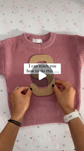 Crochet Name Sweater Diy, Embroidery On Knitted Items Tutorial, Embroidery Initials Letters Pattern, Crochet Letters On Sweater, Letter Embroidery On Tshirt, Baby Sweater Embroidery Name Diy, How To Embroider Flowers On Sweater, Yarn Embroidered Sweater, Hand Embroidered Sweaters