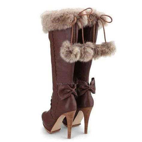 Boots Brown Stiletto Boots, Brown Knee Boots, Knee High Stiletto Boots, Brown Heeled Boots, Shoes Boots Heels, Dr Shoes, Fancy Shoes, Stiletto Boots, Girly Shoes