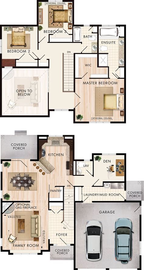 Beaver Homes And Cottages, Pelan Rumah, Small Floor Plans, Two Story House, Kitchen Floor Plans, Sims House Plans, House Layout Plans, Floor Plan Layout, Family House Plans