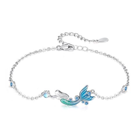 PRICES MAY VARY. 💙【Mermaid Charm Bracelet】-Mermaids symbolize kindness, beauty and pure love. This sterling silver mermaid bracelet for women combines the mystery and beauty of the ocean, showing off the elegance and charm of women. Wearing this blue mermaid bracelet anklet, the mermaid shines with dazzling light, as if you are immersed in the dreamy underwater world and feel the gentleness and power of the ocean. 💙【Sterling Silver Mermaid Bracelet】-Hawaiian mermaid bracelet is jewelry made of Hawaiian Mermaid, Hawaiian Bracelets, Beach Mermaid, Sea Turtle Bracelet, Beach Bracelet, Mermaid Bracelet, Turtle Bracelet, Silver Mermaid, Beach Anklets