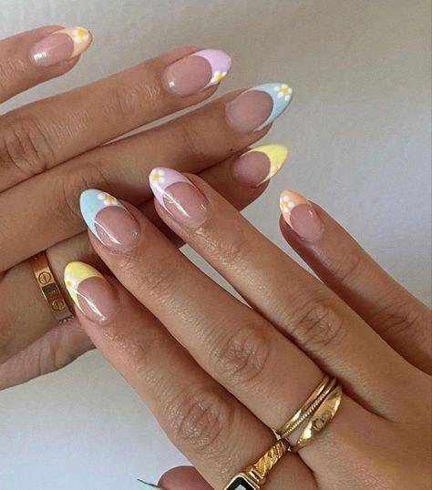 Teen Nails, Broken Nails, Summery Nails, French Tip Acrylic Nails, Simple Acrylic Nails, Vacation Nails, Easter Nails, Pastel Nails, Minimalist Nails