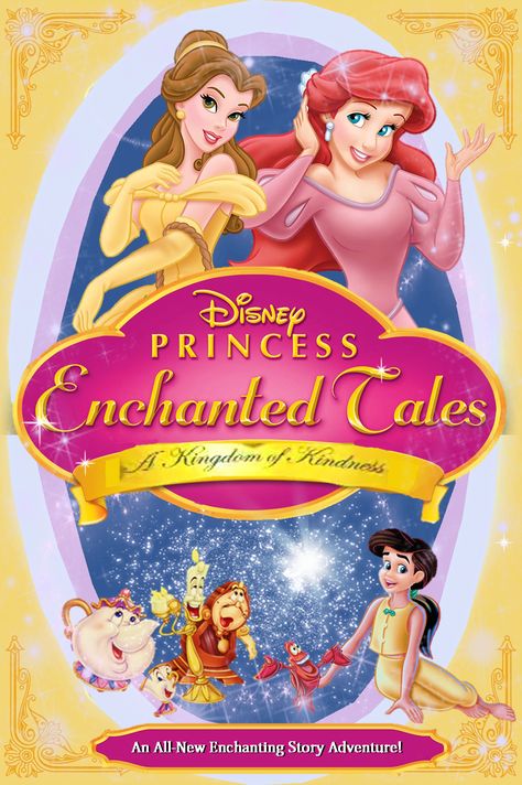 Disney Princess Enchanted Tales: A Kingdom of Kindness (custom DVD design) Melody Little Mermaid, Kida Disney, Disney Princess Enchanted Tales, Disney Princess Books, Disney Princess Wedding, Disney Enchanted, Walt Disney Characters, Disney Fun Facts, Disney Princess Images