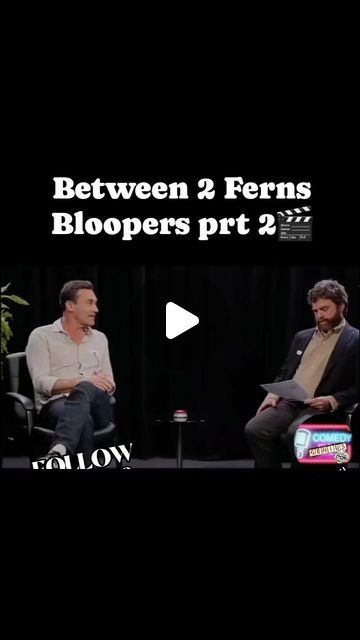 Comedyg3nius on Instagram: "More outtakes 🤣 Between 2 Ferns Bloopers PRT2 🎬

#bloopers #haha #laughoutloud #bestmemes #celebrities #films #bestreels #goviral #ig #igreach #funnyshit #comedyshow #lol #laughteristhebestmedicine #laughing #funnypeople #host #funnyclips #funnyreels #igfollow #funnyvideo #laughter #laugh #comedyreels #movies #followus #hollywood #interview #lols

This video clip content was not performed by #c0medyg3nius and we claim no ownership. All reels are only edited and shared by our page for people to enjoy and laugh.
If any original performer or persons featured have any issue with us sharing this clip, please notify our page and we will be happy to assist immediately. Thank you." Between Two Ferns, Movie Bloopers, Comedy Show, Bloopers, Celebrity Interview, Funny Clips, Video Clip, Funny People, Best Memes