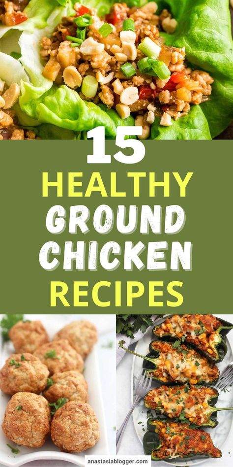 What can you do with ground chicken? Here are 15 healthy ground chicken recipes everyone at the dining table will love! #groundchicken #chickenrecipes #dinnerrecipes Healthy Ground Chicken Recipes, Healthy Ground Chicken, Clean Eating Meatballs, Ground Chicken Recipes Healthy, Tastiest Recipes, Ground Turkey Recipes Healthy, Healthy Ground Turkey, Chicken Meatball Recipes, Clean Eating Chicken