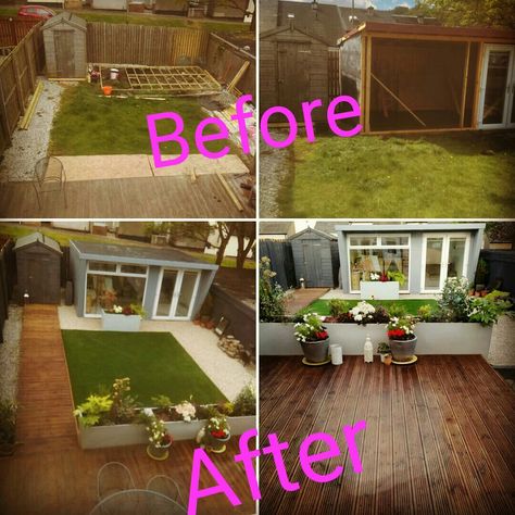 Small Backyard Before And After, Garden Makeover Before And After, Small Garden Makeover, Garden Corner Ideas, Outdoor Patio Ideas Backyards, Townhouse Ideas, Retreat Centre, Space Home Decor, Kitchen Extensions