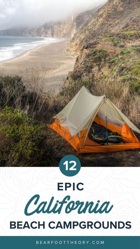 12 Best California Beach Campgrounds – Bearfoot Theory Beach Rv Camping, San Onofre Beach, Best California Beaches, Southern California Camping, Camping Decorations, Northern California Road Trip, Pacific Coast Road Trip, California Beach Camping, California Coast Road Trip