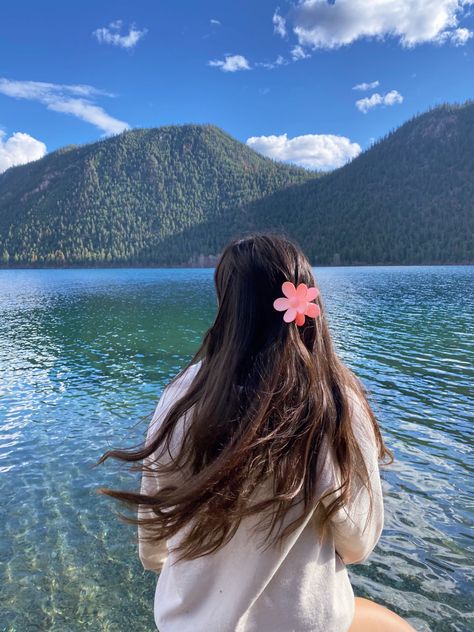 Long Hair, A Woman, Lake, Water, Hair, Beauty