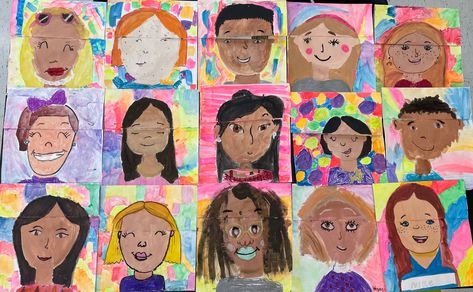 Self Portrait Art Lesson, Portrait Art Lesson, Student Self Portraits, Portraits For Kids, Self Portrait Ideas, Self Portrait Drawing, Self Portrait Art, Student Drawing, Art Lessons For Kids