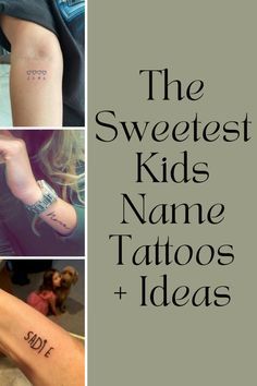 Tattoo Idea For Moms With Sons, Tattoo Idea With Kids Names, Tatoo Ideas For Kids, Boy Name Tattoos For Women, Tattoo Ideas Sons Name, Small Kids Name Tattoos For Women, Daughter Tatoos Ideas, Tattoo Sons Name, Arrow Tattoos With Kids Names