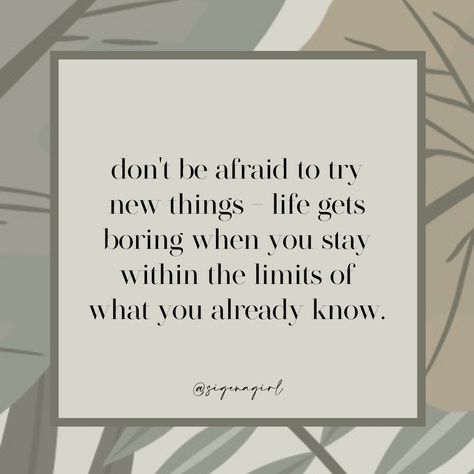 Do Something New Quotes, Scared To Try Something New, Try Something New Quotes, Trying Something New Quotes, Something New Quotes, 2024 Mindset, New Year Challenge, Content Quotes, Mindset Therapy