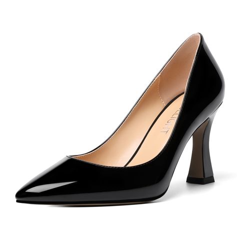 PRICES MAY VARY. Soft Insole Women Pumps: Soft insole keeps you painless, and the non-slip rubber sole makes you feel more secure. Allows you to easily stand or walk all day. Polished Shoes: If you want to add a polished touch to your look, these high heels are the way to go. The pointed toe and stiletto are undeniably stylish and endlessly versatile. Classic Dress Shoes: The stiletto heel shoes could go with nearly any professional ensemble, going-out look, and daily outfit. Perfect for Any Occ Chunky Pumps, Going Out Looks, Slip On Dress, Womens Stilettos, Pumps Shoes, Classic Dress, High Heels Stilettos, Heel Pumps, High Heel Pumps