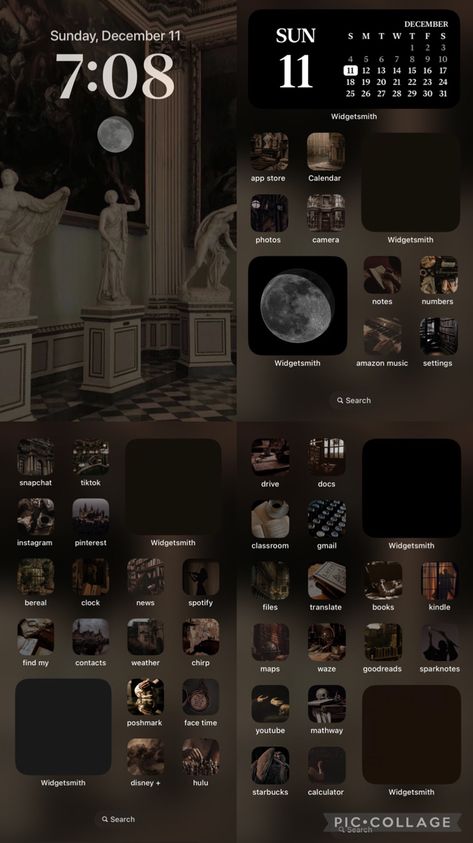 Academia Background, Dark Academia Background, Dark Academia Phone, Academia Aesthetic Wallpaper, Dark Academia Wallpaper, Bakal Suami, Ios App Iphone, Widget Design, Iphone Home Screen Layout